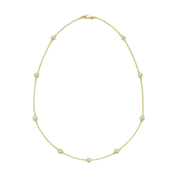BRIA BY SAAR 925 Sterling Silver Gold Plated Necklace Chain for Women & Girls | Elegant Lightweight Daily Wear Jewellery | Sparkling Minimalist Accessory for Parties & Gifting