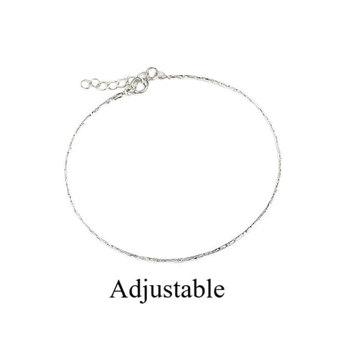 BRIA BY SAAR 925 Sterling Silver Minimalist Adjustable Bracelet for Women & Girls | Sleek Daily Wear Fine Jewellery | Elegant Versatile Chain for Layering | Hypoallergenic & Skin-Friendly Gift