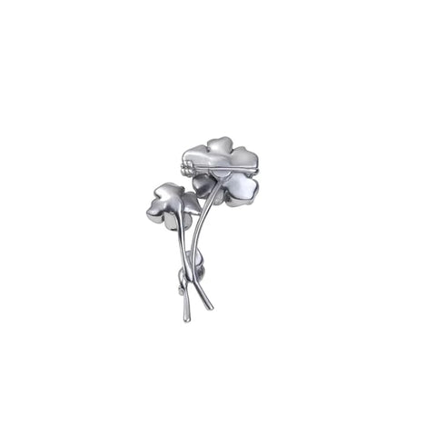 Luxury Silver Crystal Flower Brooch with Elegant Pearl Center – Sparkling Rhinestone Floral Pin for Party, Wedding, Formal for Women