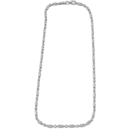 BRIA BY SAAR 925 Sterling Silver Matar Mala Chain for Women & Girls | Elegant Lightweight Beaded Silver Necklace | Traditional Heritage Daily Wear Fine Jewellery