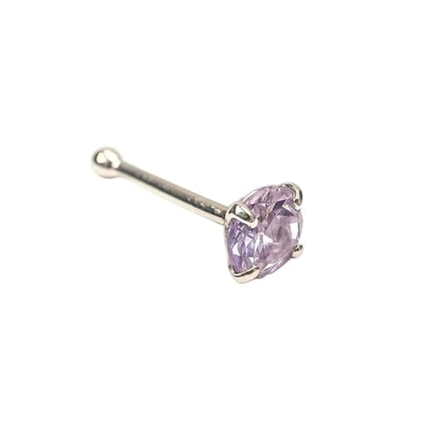 BRIA BY SAAR 925 Sterling Silver Square Crystal Nose Stud for Women & Girls | Minimalist Sparkling CZ Nose Pin | Hypoallergenic & Skin-Friendly Daily Wear Fine Jewellery