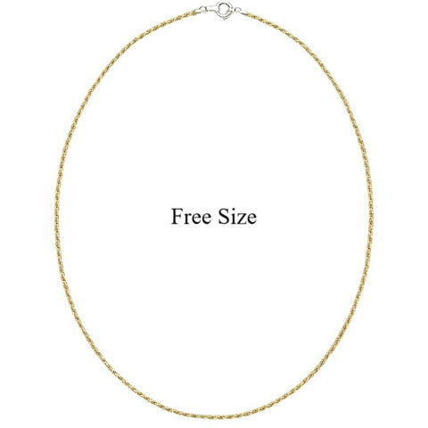BRIA BY SAAR 925 Sterling Silver Gold Plated Necklace Chain for Women & Girls | Elegant Lightweight Jewelry | Stylish Chain for Party & Casual Outfits