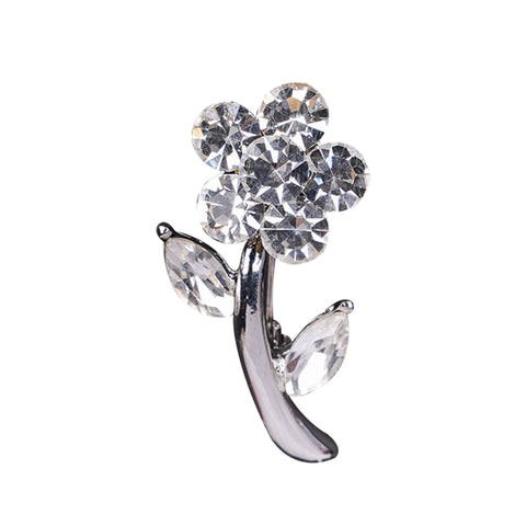 Crystal Flower Brooch – Elegant Floral Pin for Women