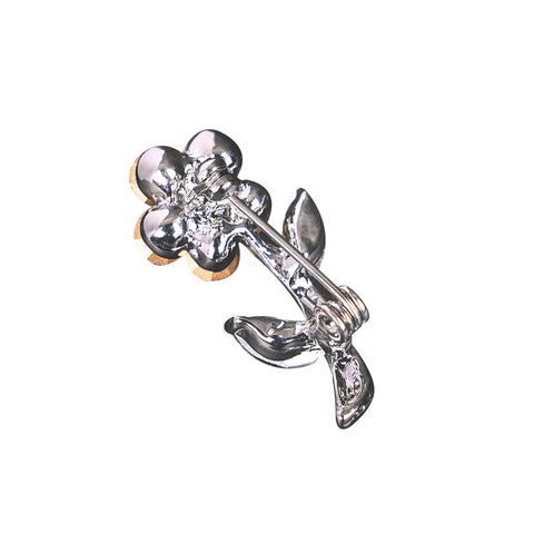 Crystal Flower Brooch – Elegant Floral Pin for Women
