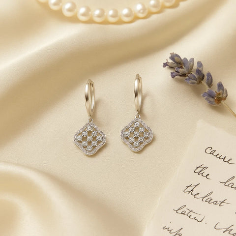Elegant Gold-Plated Dangle Earrings