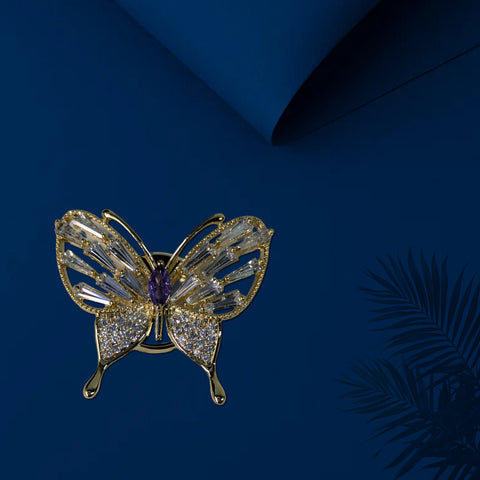 Crystal Flower Brooch 18