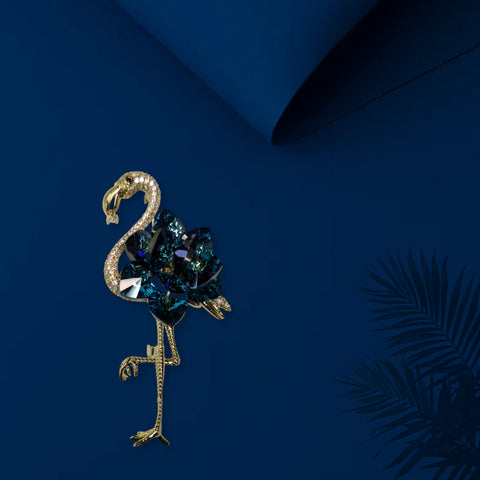 Crystal Flower Brooch 15