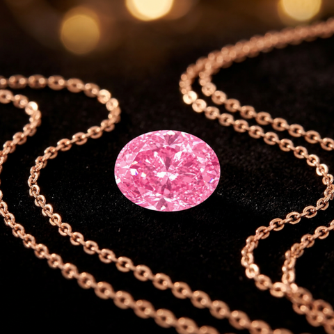 Luxury 1.33 Carat Oval Cut Pink Moissanite Loose Stone 6x8mm | VVS1 Clarity Certified by GRA | Brilliant Sparkle Diamond Alternative Gemstone for Custom Rings, Pendants, Earrings & Fine Jewelry Men & Women (Loose Stone Only)
