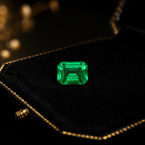 Luxury 1.98 Ct Certified Lab Grown Emerald Gemstone | Premium Emerald Cut Octagon Green Loose Stone | Brilliant Fine Jewelry Gem for Rings, Pendants, Earrings & Custom Jewelry Men And Women | Stone Only