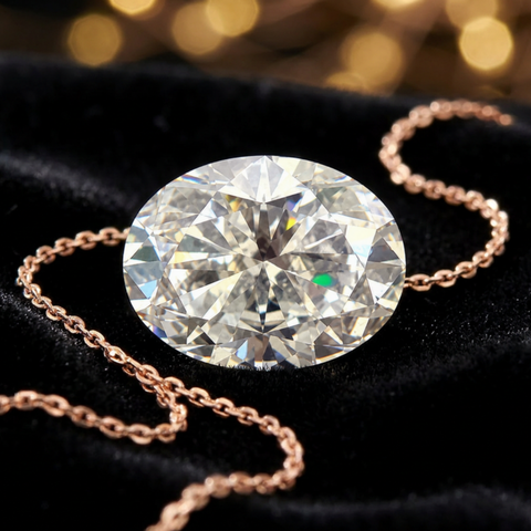 Luxury 1.5 Carat Oval Cut Moissanite Stone 8x6mm D Color VVS Clarity Loose Gemstone with GRA Certificate | Brilliant Diamond-Like Moissanite for Rings, Pendants, Earrings & Custom Jewelry | Men & Women