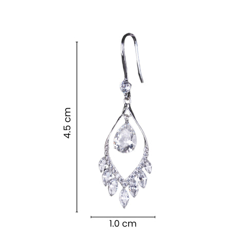 Exquisite Teardrop Crystal Dangle Earrings