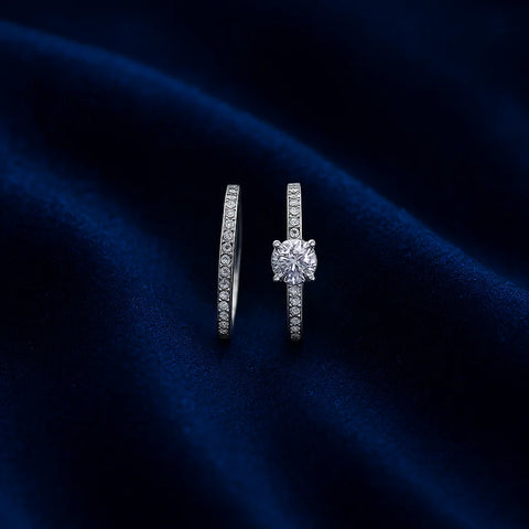 Classic Silver Hoop Earrings with Solitaire Cubic Zirconia Accent