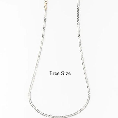 BRIA BY SAAR 925 Sterling Silver Chain for Women & Girls | Lightweight Minimalist Everyday Wear Necklace | Durable, Skin-Friendly Fine Jewellery Gift
