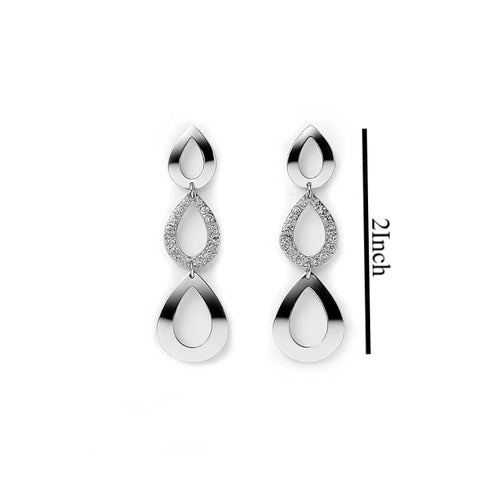925 Sterling Silver BIS Hallmarked Turkish Tear-Drop and Dangle Small Earrings for Women and Girls