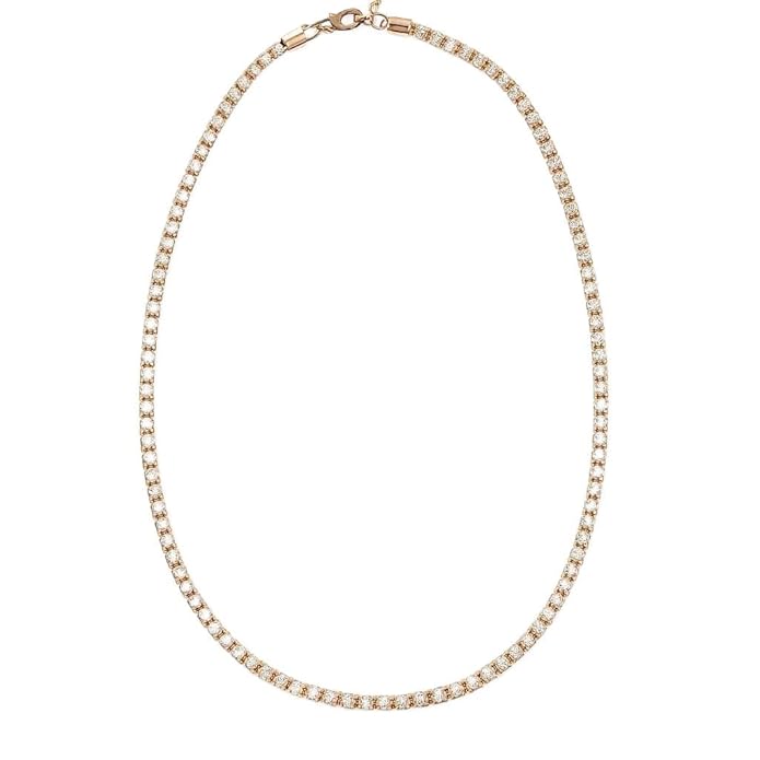 BRIA BY SAAR 925 Sterling Silver Copper-Plated Necklace for Women and Girls | Minimalist Radiant Chain Design | Durable, Lightweight & Hypoallergenic Fine Jewellery | Elegant Daily Wear Accessory