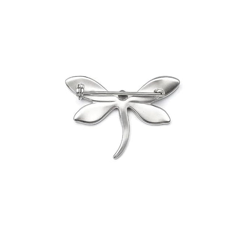 Luxury Sterling Silver Dragonfly Brooch with Sparkling Crystal Accents – Elegant Insect-Inspired Jewellery Pin for Women’s Party, Wedding, Festive & Formal Wear