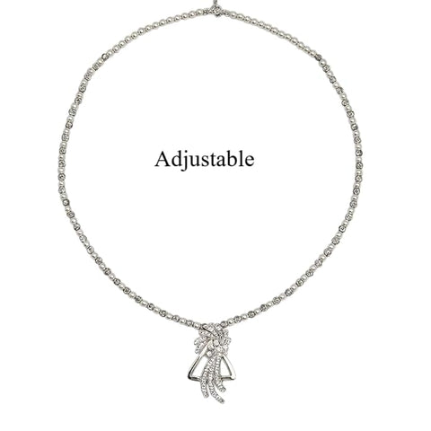 925 Sterling Silver Necklace for Women & Girls | Elegant Silver Jewelry with Sparkling Stones | Stylish Party, Festive Accessory | Perfect for Birthdays, Anniversaries & Special Celebrations