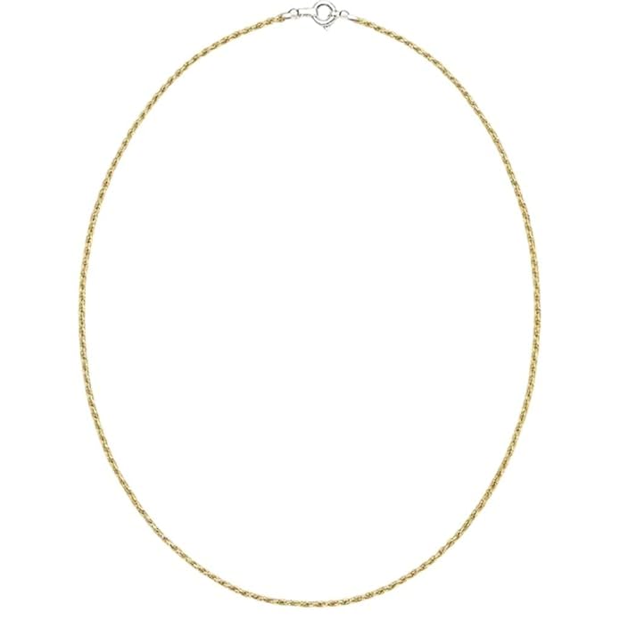BRIA BY SAAR 925 Sterling Silver Gold-Plated Chain for Women & Girls | Elegant Lightweight Minimalist Neck Chain for Party & Casual Wear