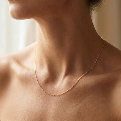Bria By Saar Stainless Steel Franco Chain Necklace For Men & Women | Strong Square Link Unisex Chain | Durable Rust-Resistant Minimal Stylish Daily Wear