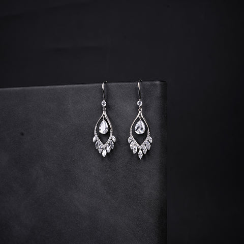 Exquisite Teardrop Crystal Dangle Earrings