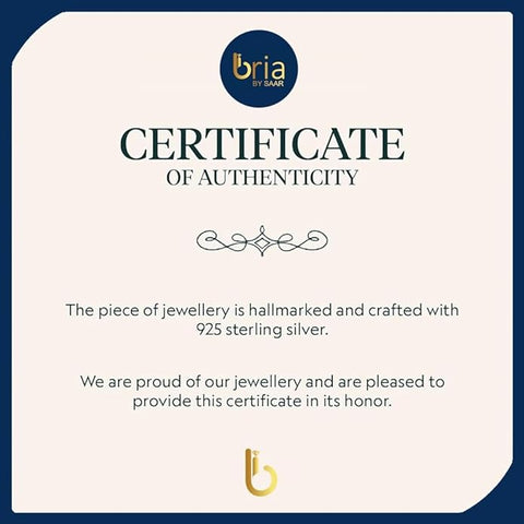 BRIA BY SAAR Silver-Plated CZ Engagement & Wedding Ring Set – Solitaire Round-Cut with Pave Band – Ideal for Bridal, Proposal & Anniversary