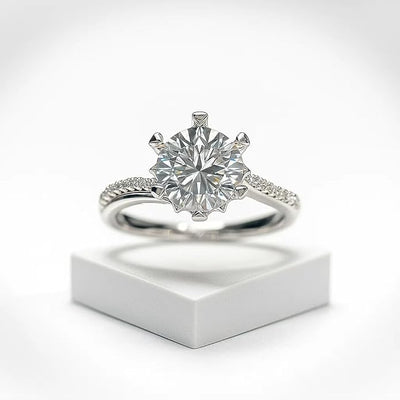 BRIA BY SAAR 925 Sterling Silver Adjustable Solitaire Ring | Elegant Carved Band with Round-Cut Sparkling Stone | Fine Jewellery for Engagement, Anniversary & Daily Wear | Gift for Women & Girls