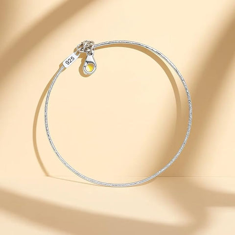 BRIA BY SAAR 925 Sterling Silver Minimalist Adjustable Bracelet for Women & Girls | Sleek Daily Wear Fine Jewellery | Elegant Versatile Chain for Layering | Hypoallergenic & Skin-Friendly Gift