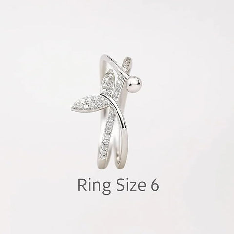 BRIA BY SAAR 925 Sterling Silver Pearl Ring for Women | Elegant Timeless Design with Sparkling Crystal Accents | Luxury Wedding, Party & Formal Fine Jewellery Gift