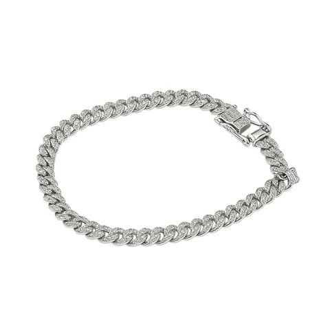 BRIA BY SAAR 925 Sterling Silver Cuban Link Chain Bracelet for Men | Bold Heavy-Duty Masculine Wristwear | High-Polish Luxury Statement Jewellery | Hypoallergenic & Skin-Friendly