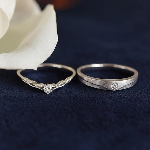 BRIA BY SAAR 925 Sterling Silver Couple Rings | Heart Shape Finger Rings for Women, Girls & Wife | Elegant Adjustable Design