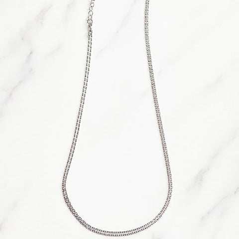 BRIA BY SAAR 925 Sterling Silver Chain for Women & Girls | Lightweight Minimalist Everyday Wear Necklace | Durable, Skin-Friendly Fine Jewellery Gift