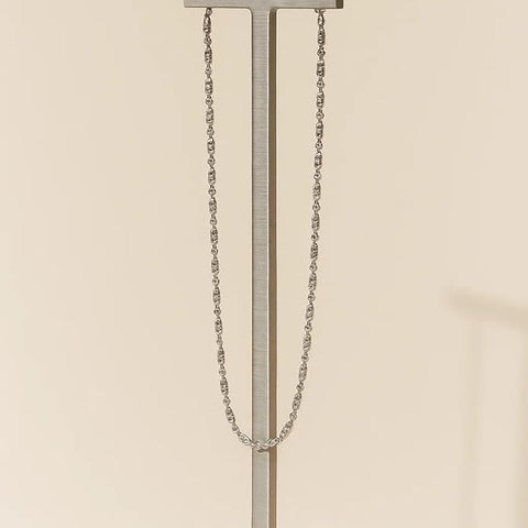 BRIA BY SAAR 925 Sterling Silver Matar Mala Chain for Women & Girls | Elegant Lightweight Beaded Silver Necklace | Traditional Heritage Daily Wear Fine Jewellery