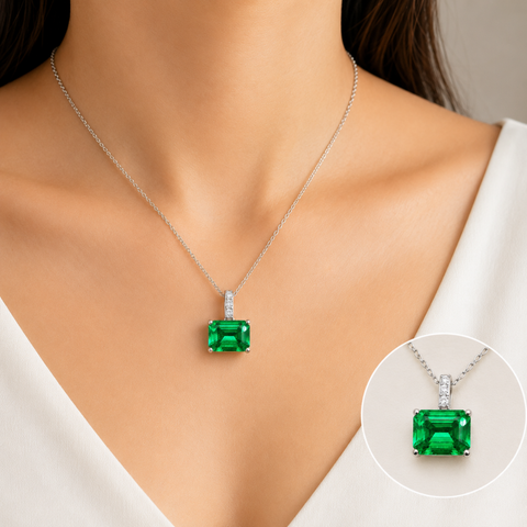 Luxury 2.16 Ct Certified Lab Grown Emerald Gemstone | Emerald Cut Octagon Green Loose Stone | Premium VVS Clarity Brilliant Gemstone for Rings, Pendants, Earrings & Custom Fine Jewelry Men & Women| Stone Only