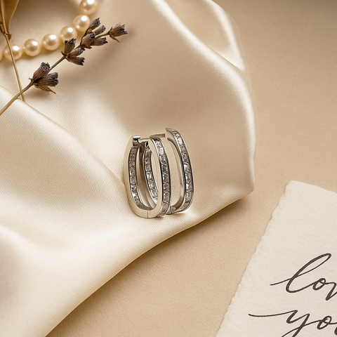 Elegant Silver Hoop Earrings