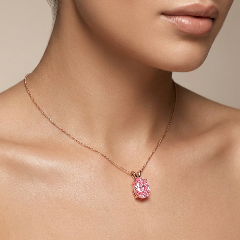 Luxury 1.33 Carat Oval Cut Pink Moissanite Loose Stone 6x8mm | VVS1 Clarity Certified by GRA | Brilliant Sparkle Diamond Alternative Gemstone for Custom Rings, Pendants, Earrings & Fine Jewelry Men & Women (Loose Stone Only)