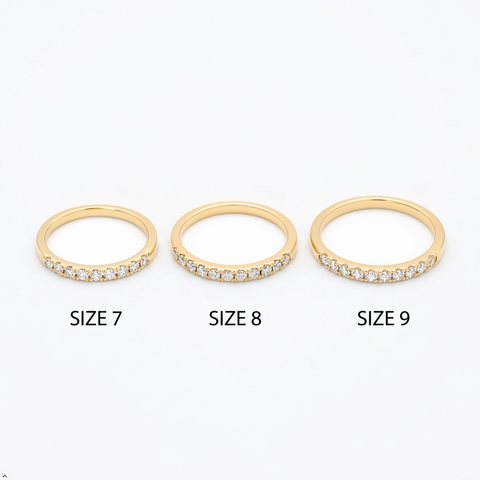 Bria By Saar Stainless Steel Golden Cubic Zirconia Gold-Plated Ring For Men & Women | Premium Crystal Studded Fashion Band | Anti-Tarnish Stylish Daily Wear Jewellery Gift | (Size- 7)