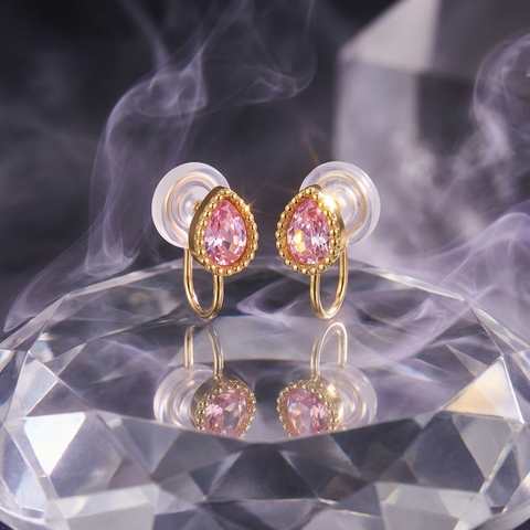 Bria By Saar 18K Gold Triangular Stud Setting Earrings For Women & Girls | Premium Glossy Finish Anti-Tarnish Earrings | Stylish Daily Wear Fashion Jewellery
