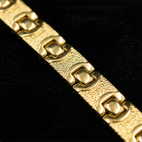 Bria By Saar 18K Gold Jubilee Style Chain Bracelet For Men & Women | Premium Glossy Finish Anti-Tarnish Bracelet | Stylish Daily Wear Fashion Jewellery ,Casual & Gifting