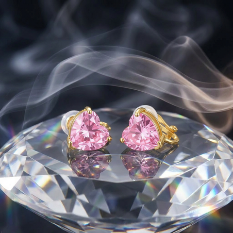 Bria By Saar 18K Gold Triangular Stud Setting Earrings For Women & Girls | Premium Glossy Finish Anti-Tarnish Earrings | Stylish Daily Wear Fashion Jewellery For Party, Casual & Gifting (Pair)