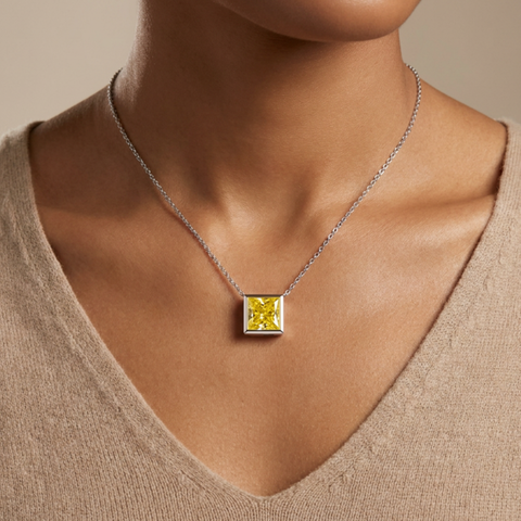 Luxury 1.56 Carat Oval Cut Moissanite Loose Stone 6.5x6.5mm – Golden Yellow Color VVS1 Clarity with GRA Certificate | Brilliant Diamond-Like Certified Gemstone for Rings, Pendants, Earrings & Custom Jewelry | Stone Only