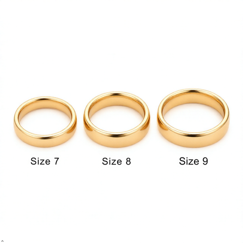 Bria By Saar Stainless Steel Golden Geometric Link Ring With Cubic Zirconia For Women | Gold-Plated Statement Finger Ring | Stylish Anti-Tarnish Fashion Jewellery For Daily Wear, Party & Gifting | (Size- 8)