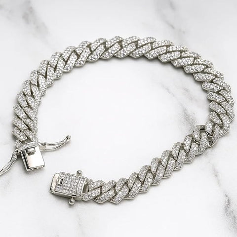 925 Sterling Silver Cuban Link Chain Bracelet for Men | Bold & Stylish Wristwear | Heavy-Duty Durable Design with Secure Clasp | Luxury Statement Jewelry for Special Occasions