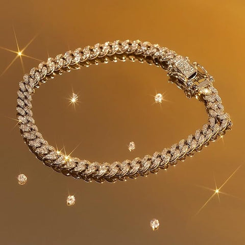 BRIA BY SAAR 925 Sterling Silver Cuban Link Chain Bracelet for Men | Bold Heavy-Duty Masculine Wristwear | High-Polish Luxury Statement Jewellery | Hypoallergenic & Skin-Friendly