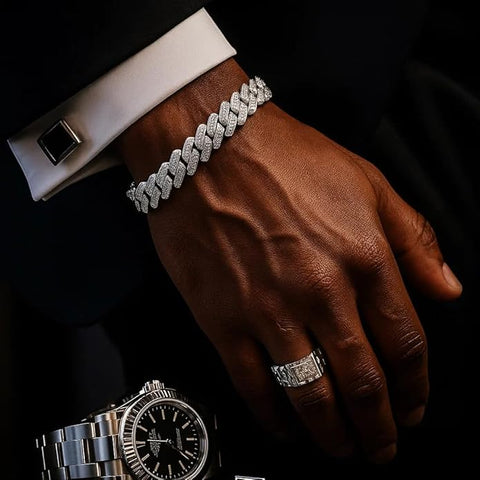 925 Sterling Silver Cuban Link Chain Bracelet for Men | Bold & Stylish Wristwear | Heavy-Duty Durable Design with Secure Clasp | Luxury Statement Jewelry for Special Occasions