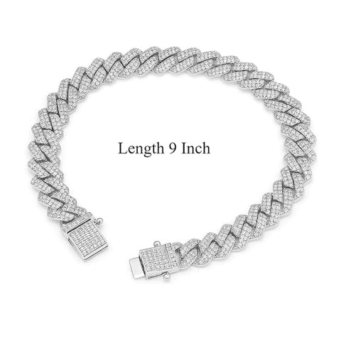925 Sterling Silver Cuban Link Chain Bracelet for Men | Bold & Stylish Wristwear | Heavy-Duty Durable Design with Secure Clasp | Luxury Statement Jewelry for Special Occasions