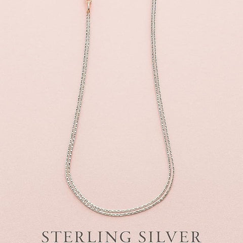 BRIA BY SAAR 925 Sterling Silver Chain for Women & Girls | Lightweight Minimalist Everyday Wear Necklace | Durable, Skin-Friendly Fine Jewellery Gift