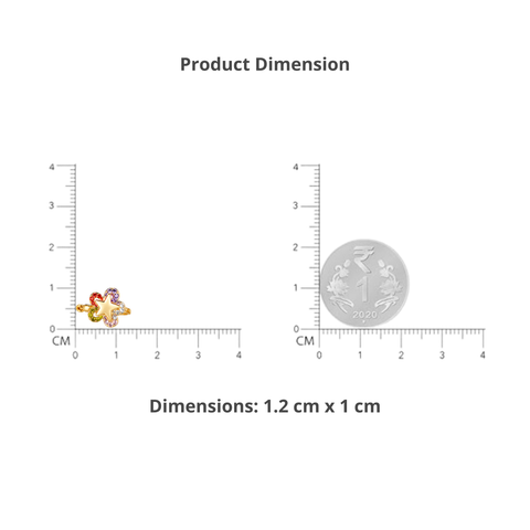 Bria By Saar Copper Gold-Plated Cubic Zirconia Stud Earrings For Women & Girls | Premium Glossy Finish Anti-Tarnish Earrings | Stylish Daily Wear Fashion Jewellery For Party, Casual & Gifting (Pair)