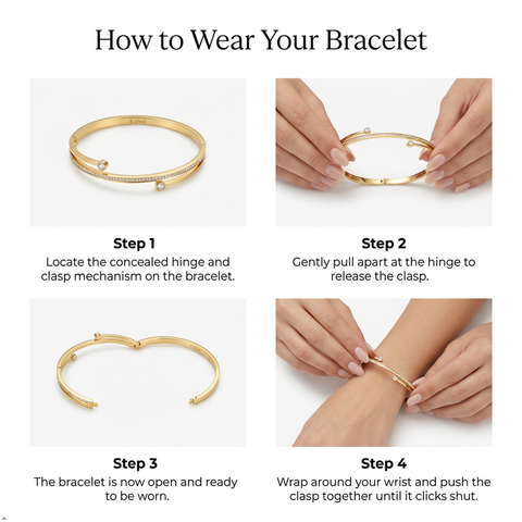 Bria By Saar Stainless Steel Golden Adjustable Gold Plated Kada Bracelet With Greek Key Pattern For Women | Premium Anti-Tarnish Open Cuff Bracelet | Stylish Daily Wear Fashion Jewellery