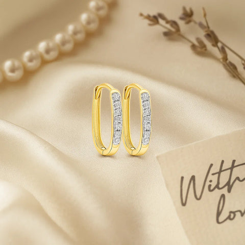 Elegant Gold-Plated Hoop Earrings