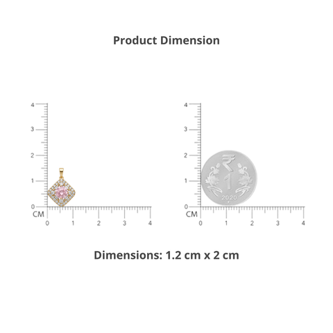 Bria By Saar Copper Gold-Plated Adjustable Cubic Zirconia Locket For Women & Girls | Premium Cz Pendant Necklace With Adjustable Chain | Anti-Tarnish Fashion Jewellery